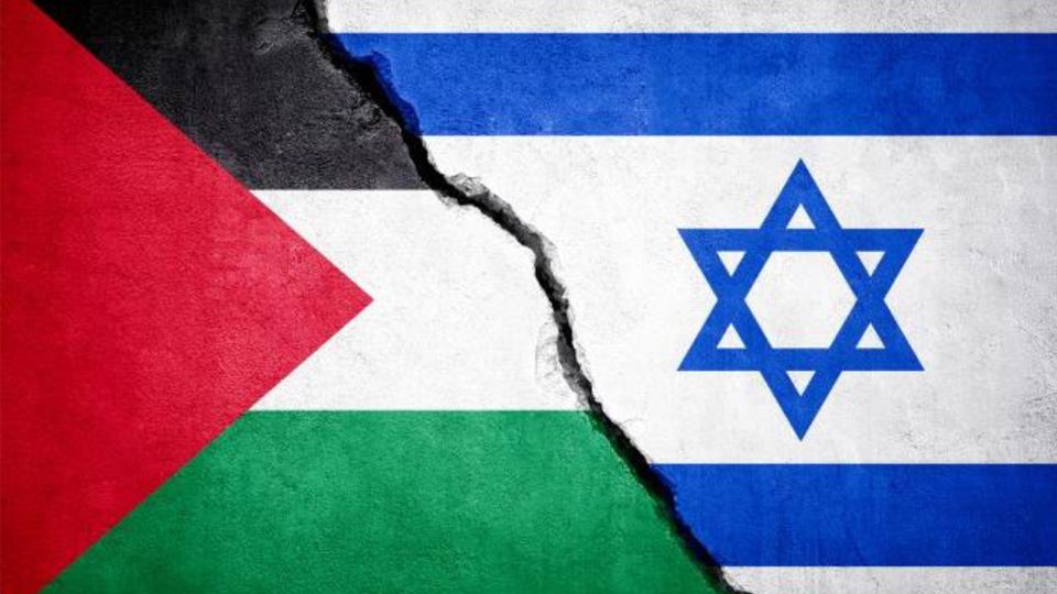 Flaggen Palestina Israel