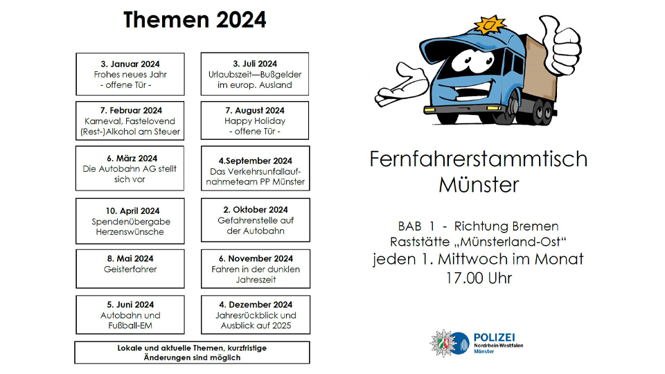 Kalender Fernfahrerstammtisch 2024