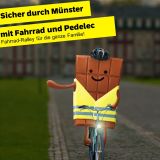 Fahrradfahrende Schokolade