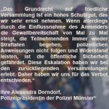 Das Bild zeigt Alexandra Dorndorfs Statement zur Absage der Pro-Palästina-Demos.