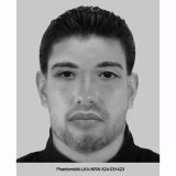 Das Foto zeigt das Phantombild des Täters.