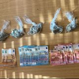 sichergestelltes Cannabis und Bargeld 