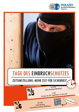 Plakat zu den Tagen des Einbruchschutzes
