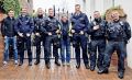 Foto: Polizei Münster (Das Bild zeigt die "Schnubbi-Polizisten mit Carolin Feismann)